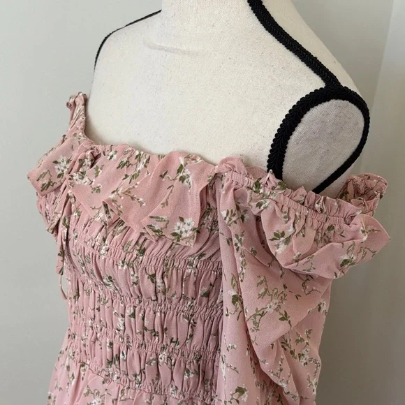 Reformation Floral Pink Dress Size 8 - Picture 8 of 8